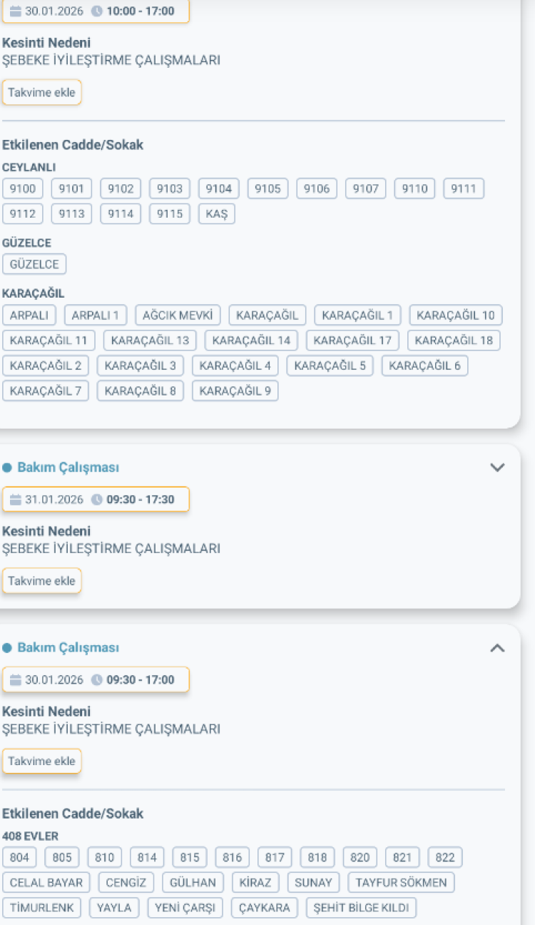 HATAY KIRIKHAN'DA ELEKTRİK KESİNTİSİ