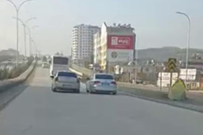 Sağdan sollama yaparak yürekleri ağza getiren sürücüye ceza