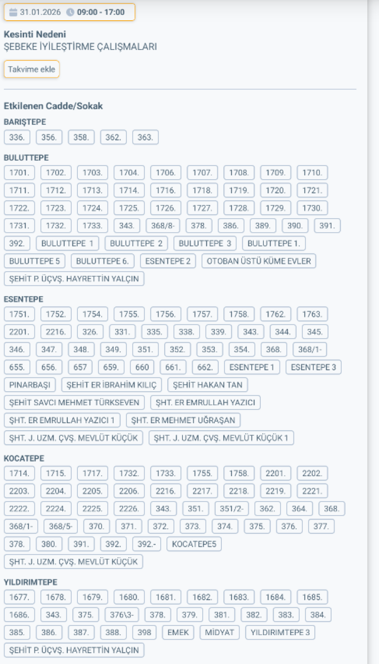 HATAY İSKENDERUN'DA ELEKTRİK KESİNTİSİ