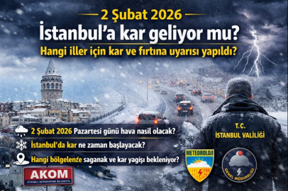 2 Şubat Pazartesi İstanbul’a kar geliyor mu? Hangi iller için kar ve fırtına uyarısı yapıldı?