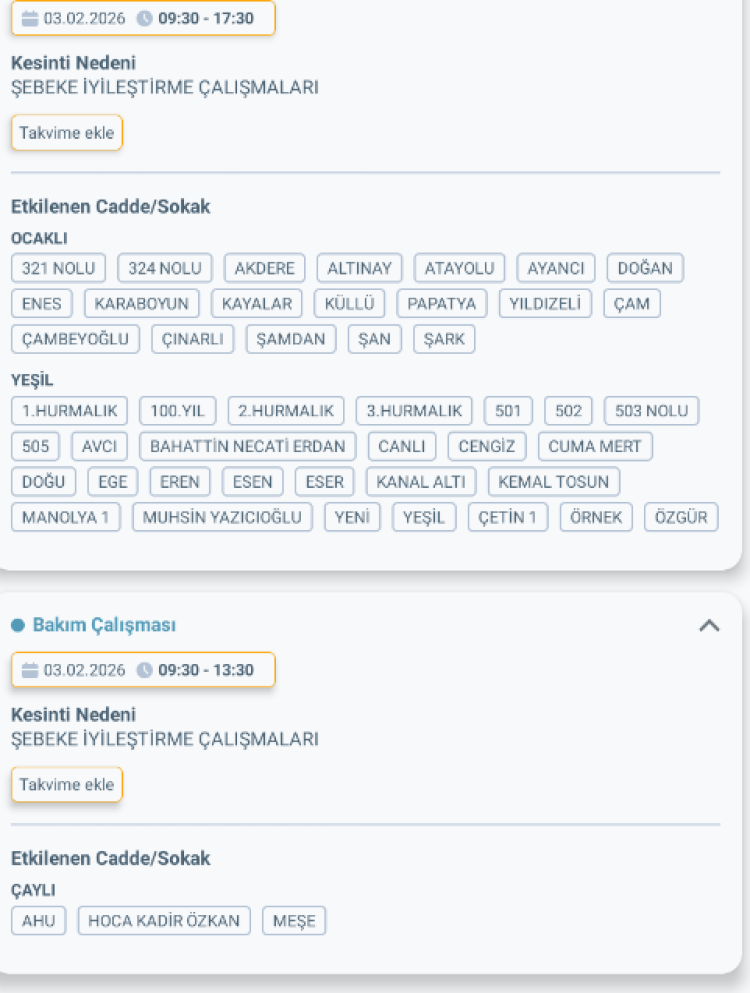 HATAY DÖRTYOL'DA ELEKTRİK KESİNTİSİ