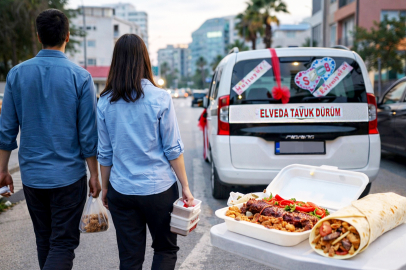 'Elveda Tavuk Dürüm': Bekârların sıcak yemek özlemi Adana'da gelin arabasına yazıldı