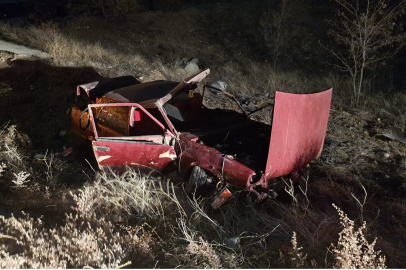 Konya’da kontrolden çıkan araç devrildi: 1 Yaralı