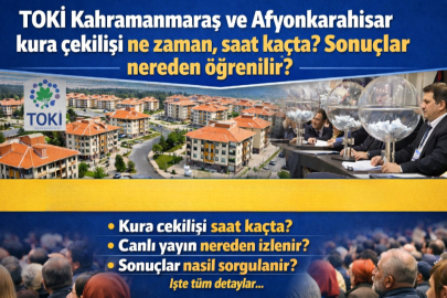 TOKİ KAHRAMANMARAŞ VE AFYONKARAHİSAR KURA ÇEKİLİŞİ NE ZAMAN, SAAT KAÇTA? SONUÇLAR NEREDEN ÖĞRENİLİR?