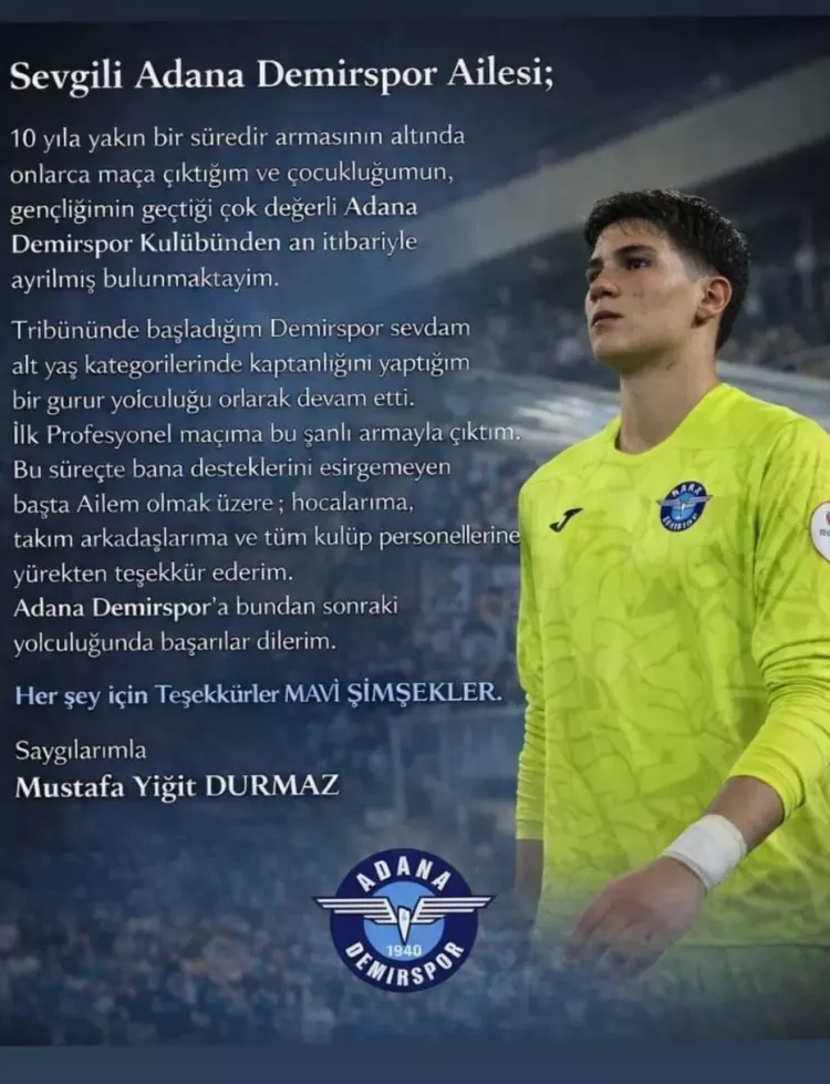 Adana Demirsporlu genç kaleci Eyüpspor ile anlaştı 2