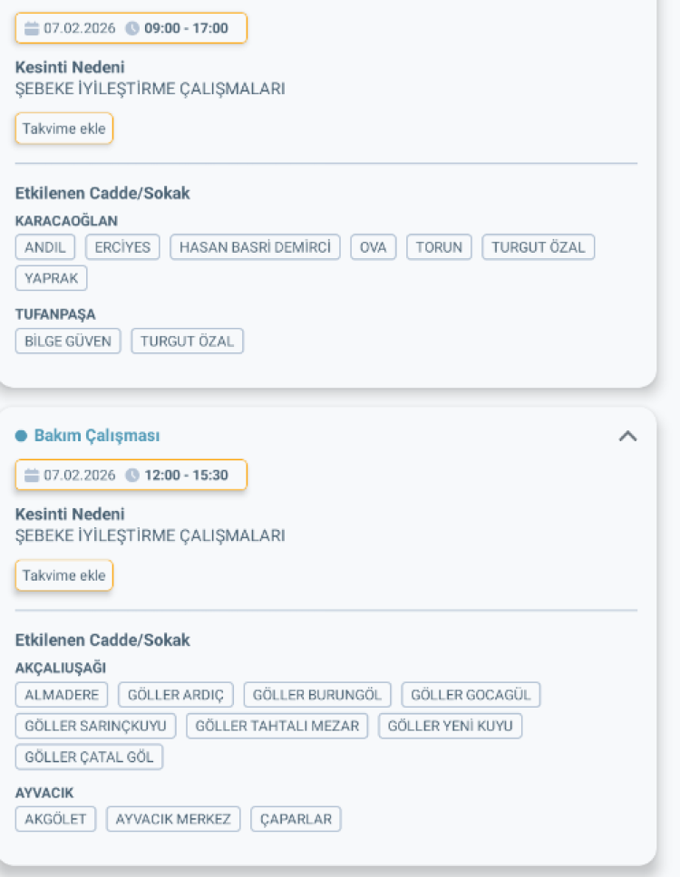 ADANA KOZAN'DA ELEKTRİK KESİNTİSİ