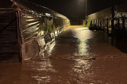 Kumluca'da yağmur ve hortum seraları vurdu