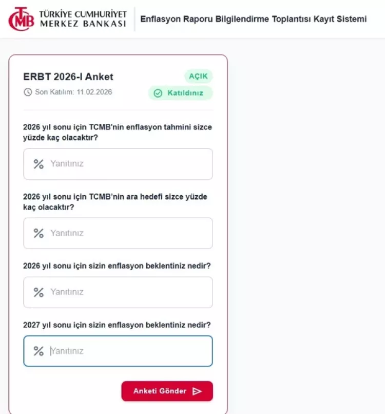 TCMB 2026’nın ilk Enflasyon Raporu toplantısını 12 Şubat’ta yapacak 2