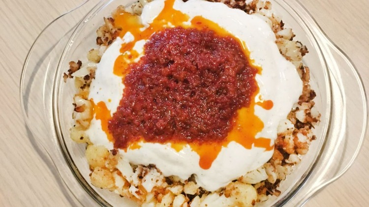 Yoğurtlu Kıymalı Karnabahar Kavurması