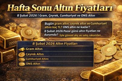 HAFTA SONU ALTIN FİYATLARI 8 ŞUBAT 2026 | GRAM, ÇEYREK, CUMHURİYET VE ONS ALTIN KAÇ TL?