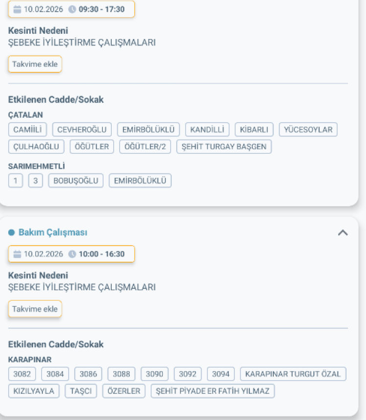 ADANA KARAİSALI'DA ELEKTRİK KESİNTİSİ
