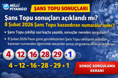 Şans Topu sonuçları açıklandı mı? 8 Şubat 2026 Şans Topu kazandıran numaralar neler?