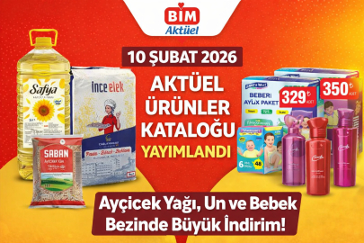 BİM 10 Şubat 2026 aktüel ürünler kataloğu yayımlandı: Ayçiçek yağı, un ve bebek bezinde büyük indirim