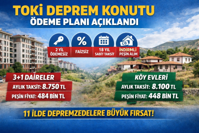 Depremzedelere faizsiz ev: TOKİ deprem konutu taksitleri belli oldu! 2 yıl ödemesiz, 18 yıl faizsiz sabit fiyat