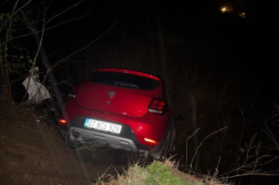Düziçi’nde kontrolden çıkan araç uçuruma düştü