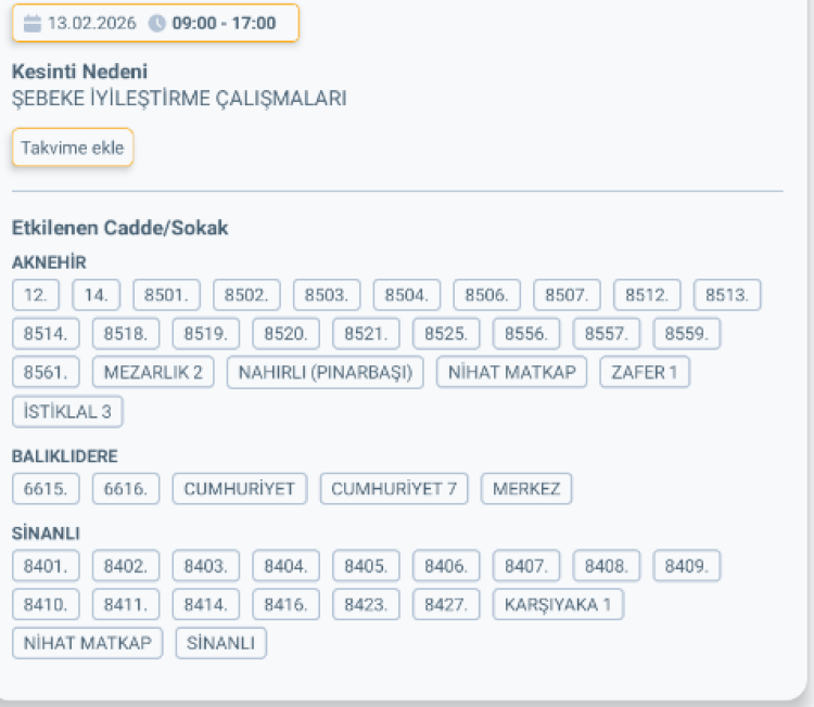 HATAY DEFNE'DE ELEKTRİK KESİNTİSİ