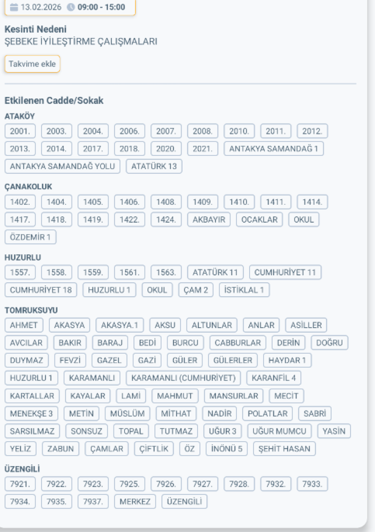 HATAY DEFNE'DE ELEKTRİK KESİNTİSİ 2