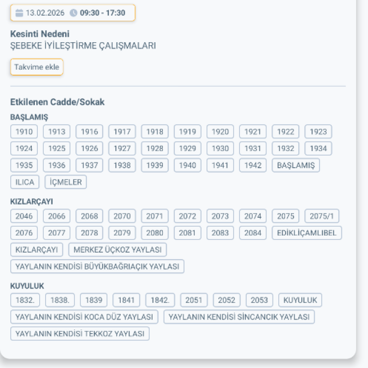 HATAY ERZİN'DE ELEKTRİK KESİNTİSİ