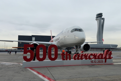 Türk Hava Yolları 100 bin çalışanının fotoğrafıyla giydirdiği 500. uçağını tanıttı