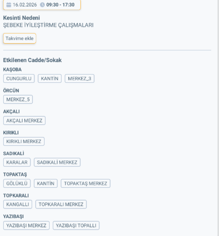 ADANA ÇUKUROVA'DA ELEKTRİK KESİNTİSİ