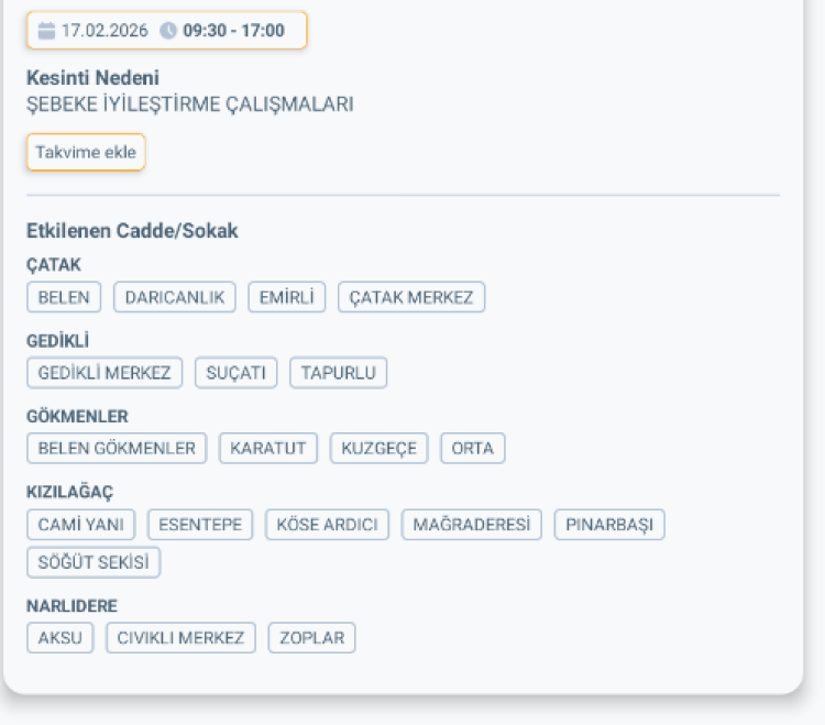 ADANA FEKE'DE ELEKTRİK KESİNTİSİ