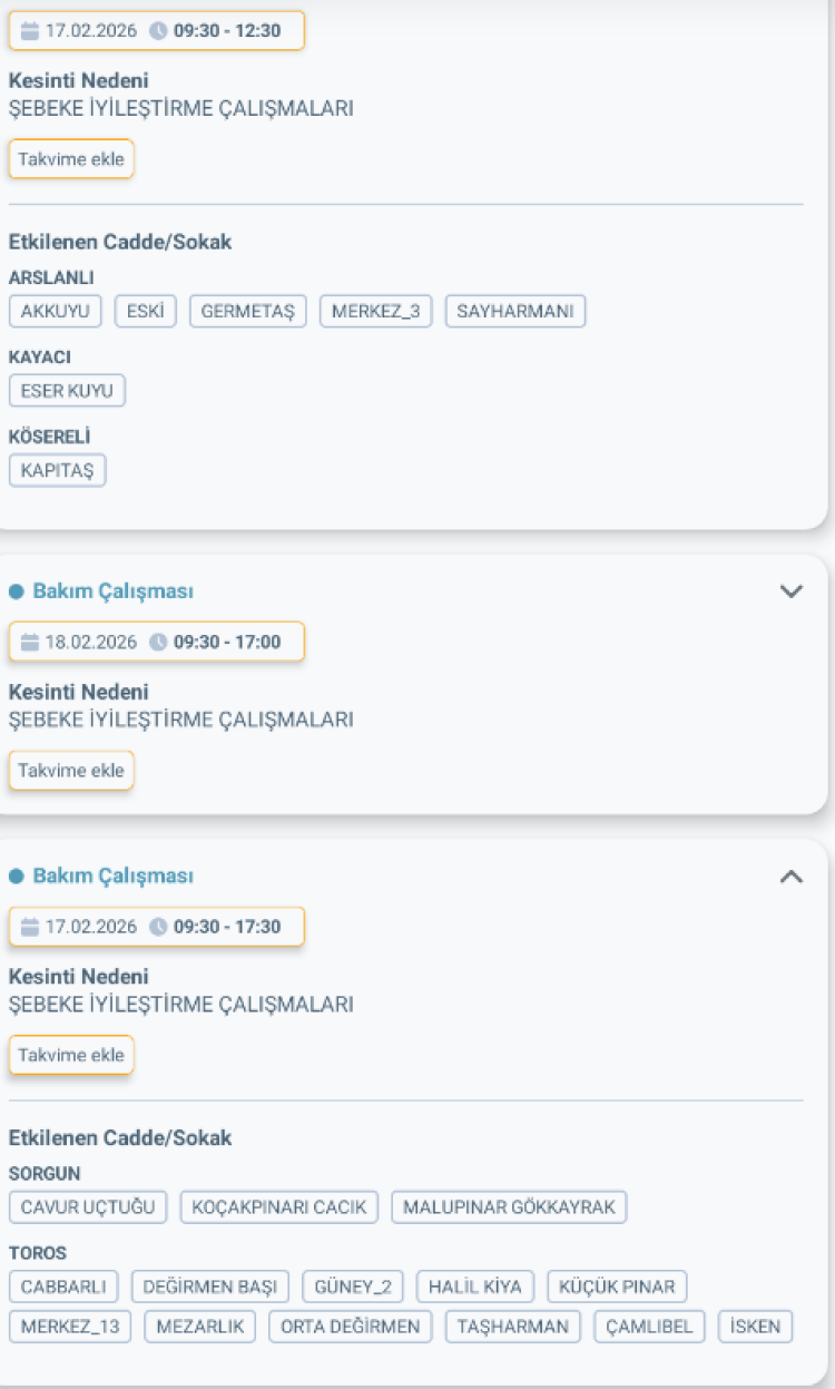 MERSİN ERDEMLİ'DE ELEKTRİK KESİNTİSİ