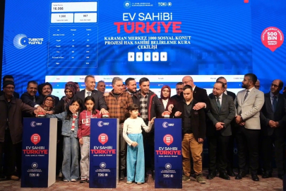 Yüzyılın Konut Projesi'nde Karaman’da 1550 hak sahibi kura ile belirlendi