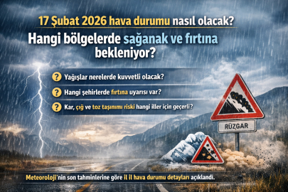 17 Şubat Salı günü hava durumu nasıl olacak? Hangi bölgelerde sağanak ve fırtına bekleniyor?