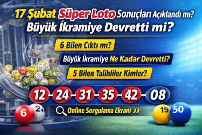 17 ŞUBAT SÜPER LOTO SONUÇLARI AÇIKLANDI MI? BÜYÜK İKRAMİYE DEVRETTİ Mİ?