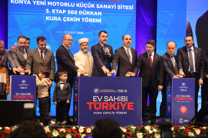 Bakan Kurum Konya’da 15 bin 200 konut ve 568 dükkânın kuralarını çekti