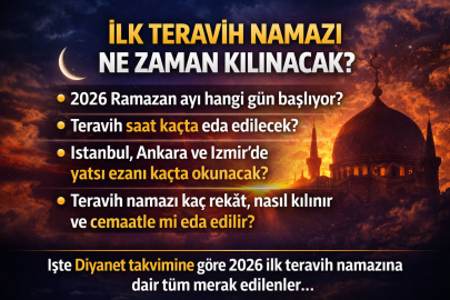 İLK TERAVİH NAMAZI NE ZAMAN 2026? (DİYANET TAKVİMİ) | İLK TERAVİH SAAT KAÇTA, HANGİ GÜN KILINACAK?