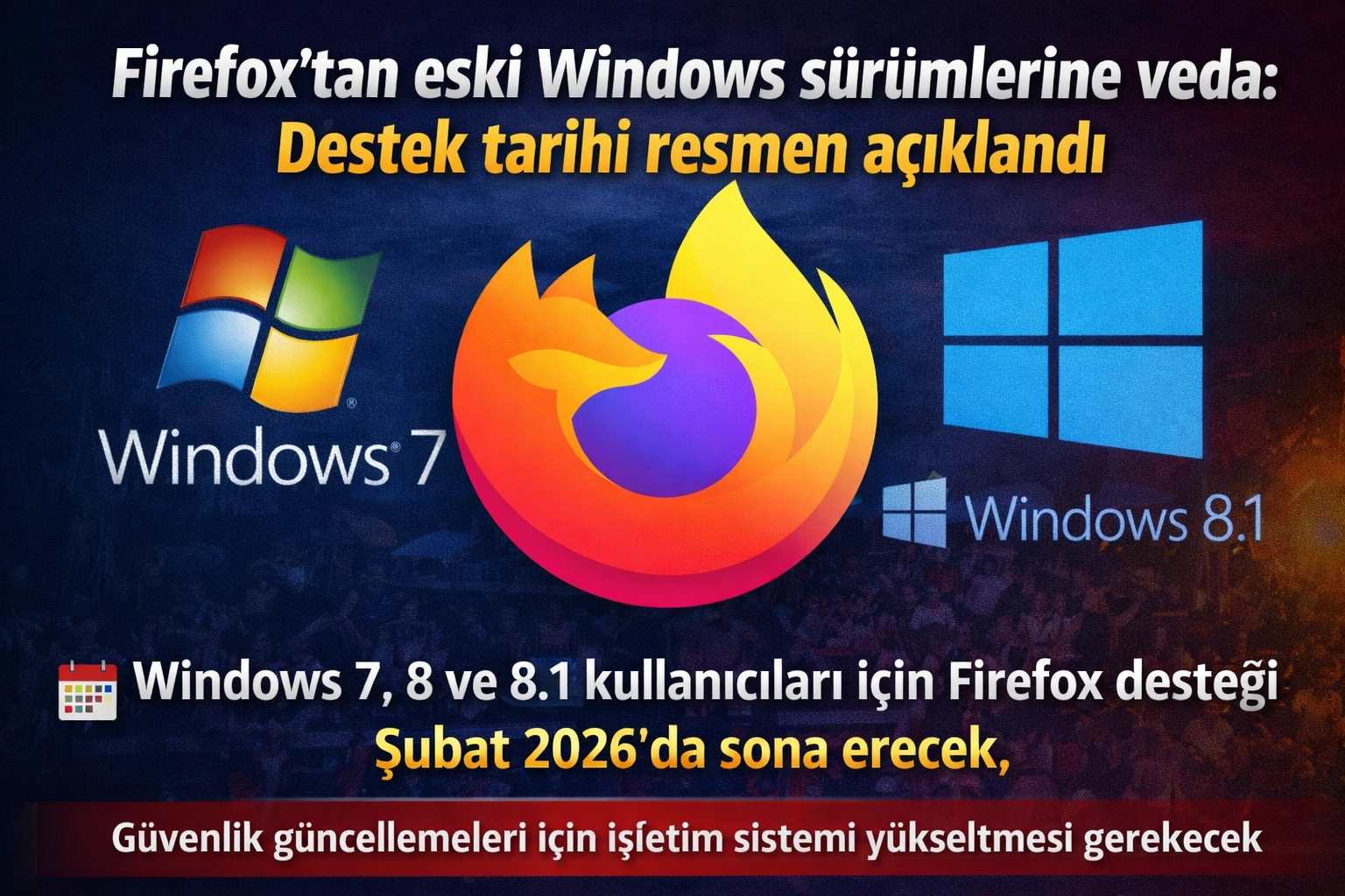 FİREFOX’TAN ESKİ WİNDOWS SÜRÜMLERİNE VEDA: DESTEK TARİHİ RESMEN AÇIKLANDI