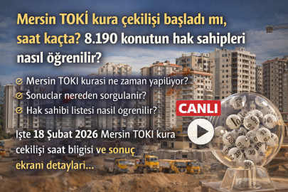 Mersin TOKİ kura çekilişi başladı mı, saat kaçta? 8.190 konutun hak sahipleri nasıl öğrenilir?