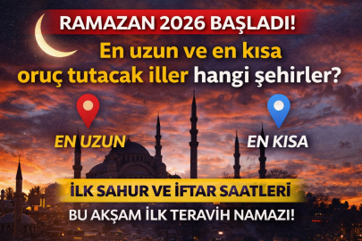 Ramazan 2026:  En uzun ve en kısa oruç tutulacak iller belli oldu