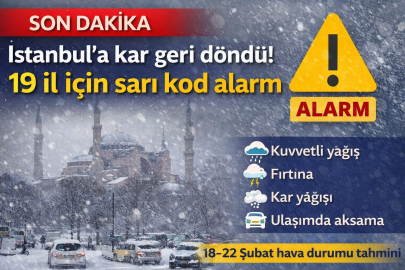 “Yalancı bahar” uyarısı: İstanbul’a kar geri döndü! 19 il için sarı kod alarm