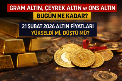 Gram altın, çeyrek altın ve ons altın bugün ne kadar? 21 Şubat 2026 altın fiyatları yükseldi mi, düştü mü?