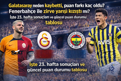 Galatasaray neden kaybetti, puan farkı kaç oldu? Fenerbahçe ile zirve yarışı kızıştı mı? İşte 23. hafta sonuçları