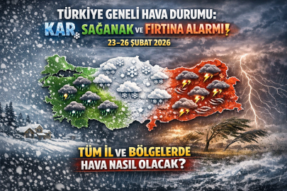 23–26 Şubat 2026 hava durumu: Bu hafta hava nasıl olacak? Kar nerede yağacak, sağanak ve fırtına hangi illeri etkileyecek?
