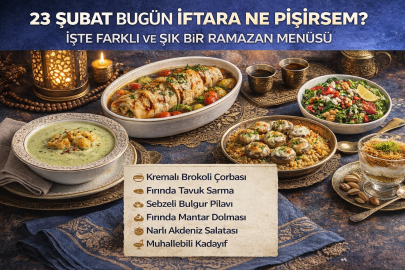 23 ŞUBAT BUGÜN İFTARA NE PİŞİRSEM? İŞTE FARKLI VE ŞIK BİR RAMAZAN MENÜSÜ