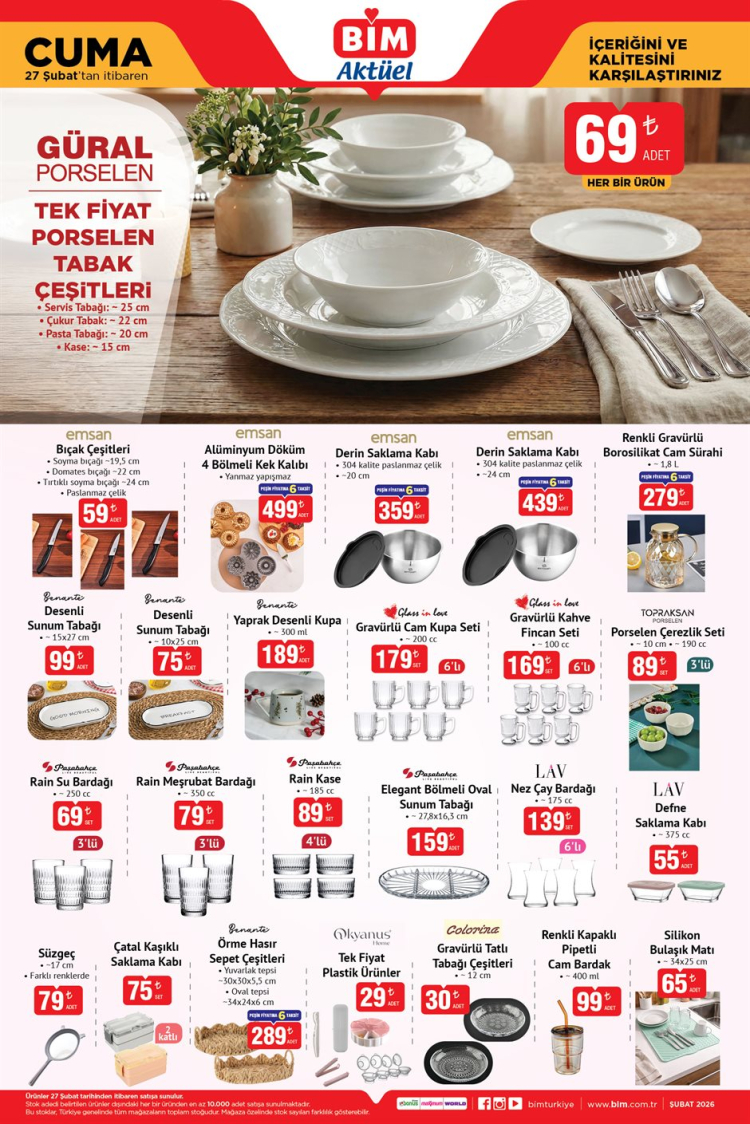 BİM aktüel ürünler kataloğu
