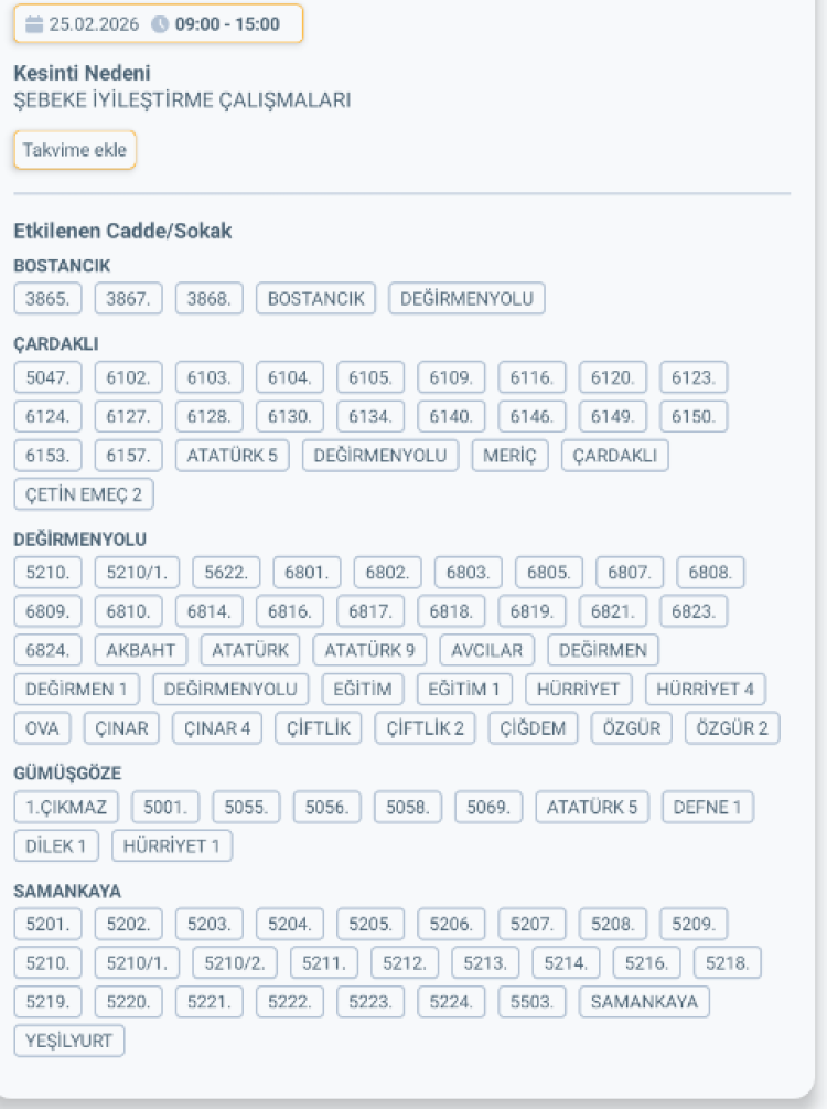 HATAY DEFNE'DE ELEKTRİK KESİNTİSİ