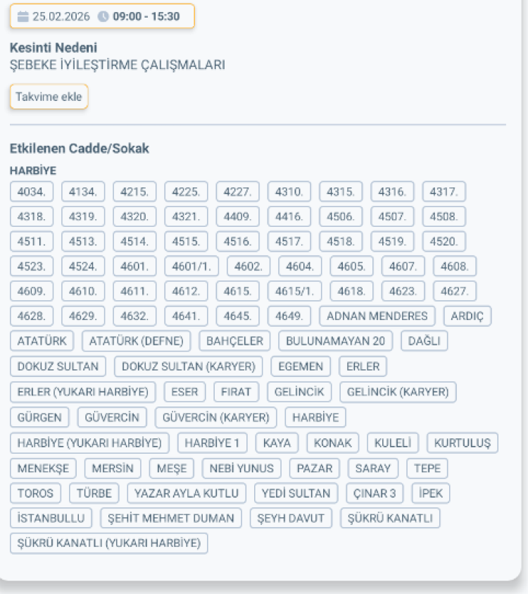 HATAY DEFNE'DE ELEKTRİK KESİNTİSİ 2