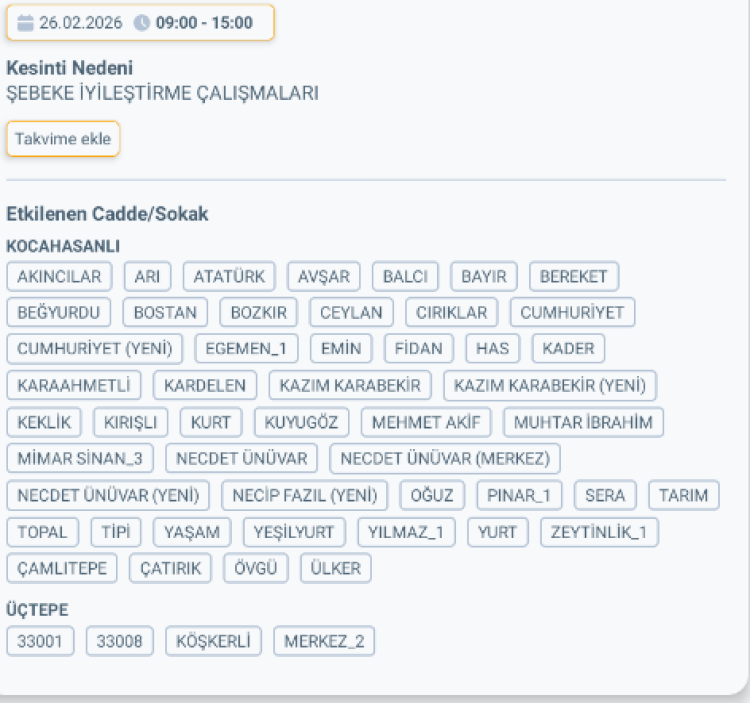 MERSİN ERDEMLİ'DE ELEKTRİK KESİNTİSİ