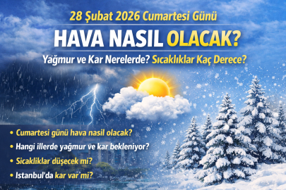 28 ŞUBAT 2026 CUMARTESİ GÜNÜ HAVA NASIL OLACAK? YAĞMUR VE KAR NERELERDE BEKLENİYOR, SICAKLIKLAR KAÇ DERECE?