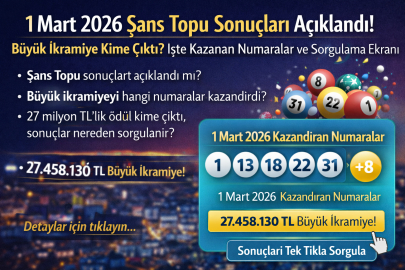 1 Mart 2026 Şans Topu sonuçları açıklandı! Büyük ikramiye kime çıktı? İşte kazanan numaralar ve sorgulama ekranı