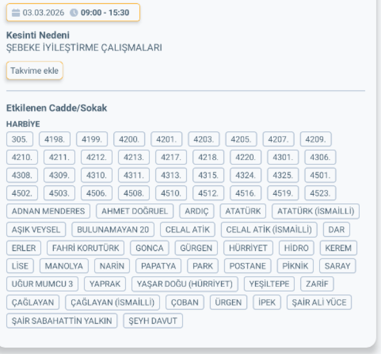 HATAY DEFNE'DE ELEKTRİK KESİNTİSİ 3