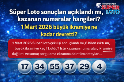 Süper Loto sonuçları açıklandı mı, kazanan numaralar hangileri? 1 Mart 2026 büyük ikramiye ne kadar devretti?