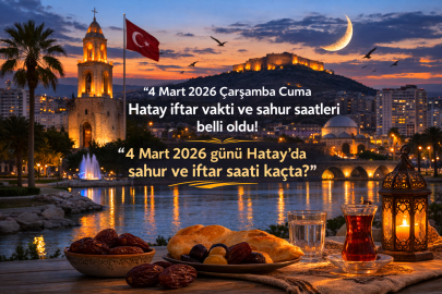 Hatay sahur ve iftar saati: 4 Mart Çarşamba Hatay'da iftara ne kadar kaldı, akşam ezanı kaçta okunacak?