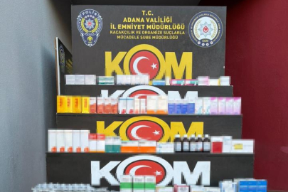 Adana’da kozmetikçiye kaçak ilaç baskını: 6 bin 247 ilaç ve 216 tıbbi cihaz ele geçirildi