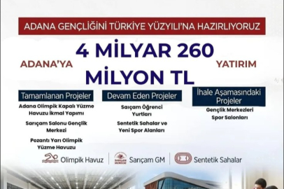 Adanalı gençler için dev yatırım! 14 projeyle gençler modern tesislere kavuşuyor